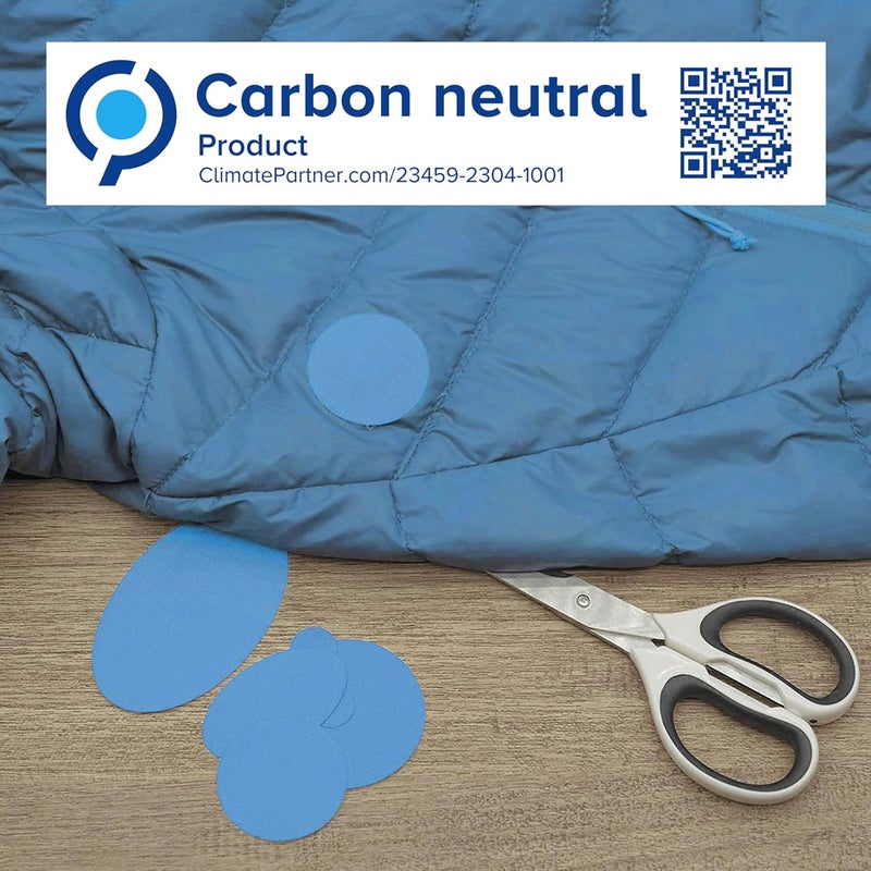 aZengear Repair Patches for Jackets, Tent, Shoe Toe, Air Mattress, Inflatables, PVC Gear - Waterproof, Self-Adhesive, Tear-Cold-Heat-Resistant, Down Puffer Coat (11 Pcs, Sky Blue) - Image 5
